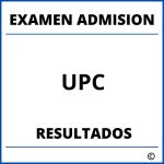 Examen de Admision UPC Resultados