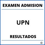 Examen de Admision UPN Resultados