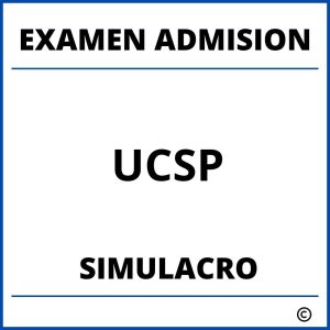 Simulacro Examen de Admision UCSP