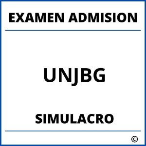 Simulacro Examen de Admision UNJBG