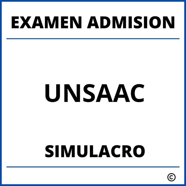 Simulacro Examen De Admision UNAC 2024