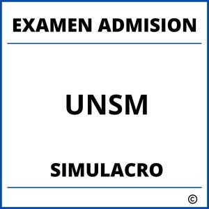 Simulacro Examen de Admision UNSM